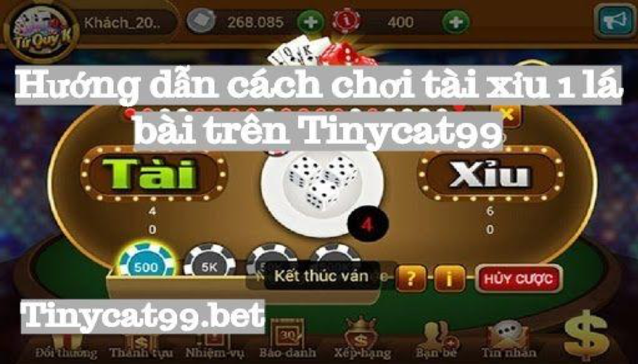 chơi tài xỉu 1 lá bài, cách chơi tài xỉu 1 lá bài, tài xỉu 1 lá bài tinycat99, tai xiu 1 la tinycat99