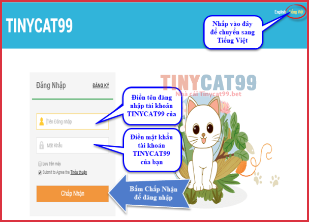 Cách Nạp Tiền Vào TinyCat99 Nhanh Chóng - Chính Xác Nhất